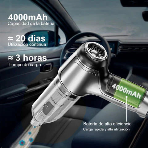 MINI  ASPIRADORA  PORTATIL  4 en 1 CON GARANTIA DE POR VIDA