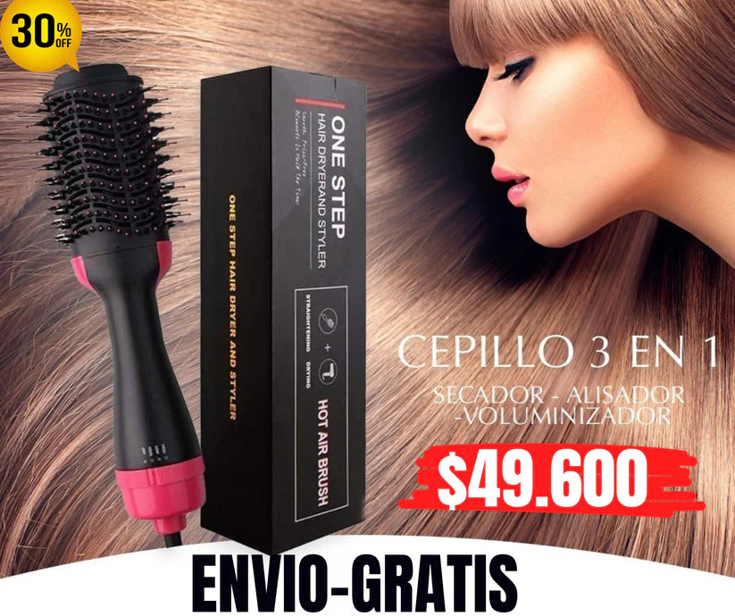 Cepillo Secador 3 EN 1  Voluminizador Salon One Step Hair Dry Con Garantía de por Vida