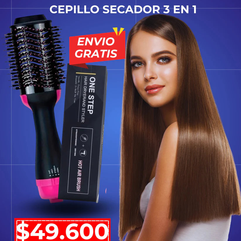 Cepillo Secador 3 EN 1  Voluminizador Salon One Step Hair Dry Con Garantía de por Vida